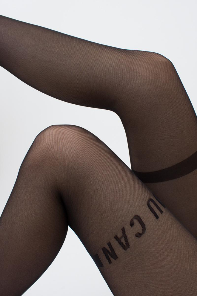 Колготки з написом Fashionista 40 den model 2 Giulia (nero)