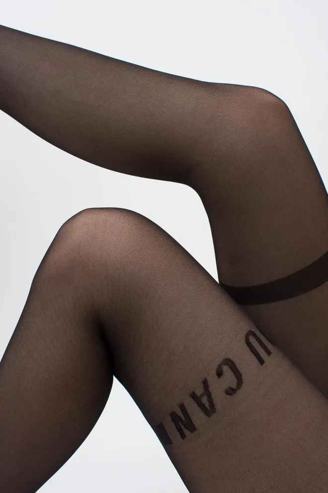 Колготки з написом Fashionista 40 den model 2 Giulia (nero)