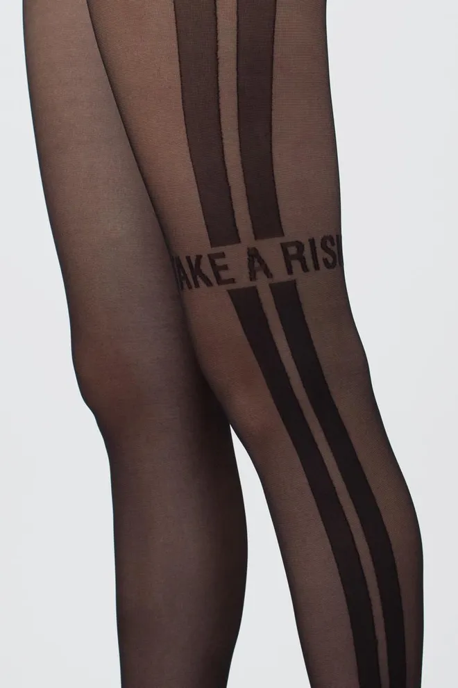 Колготки з написом Fashionista 40 den model 6 Giulia (nero)