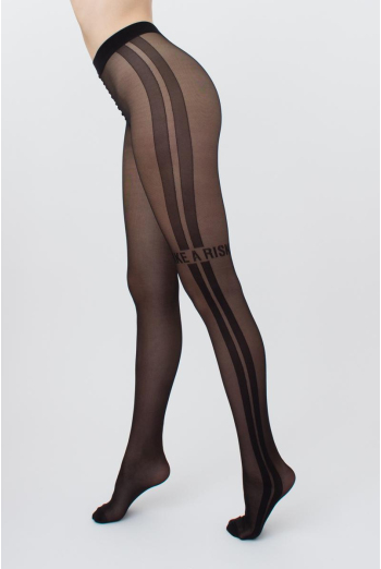 Колготки з написом Fashionista 40 den model 6 Giulia (nero)
