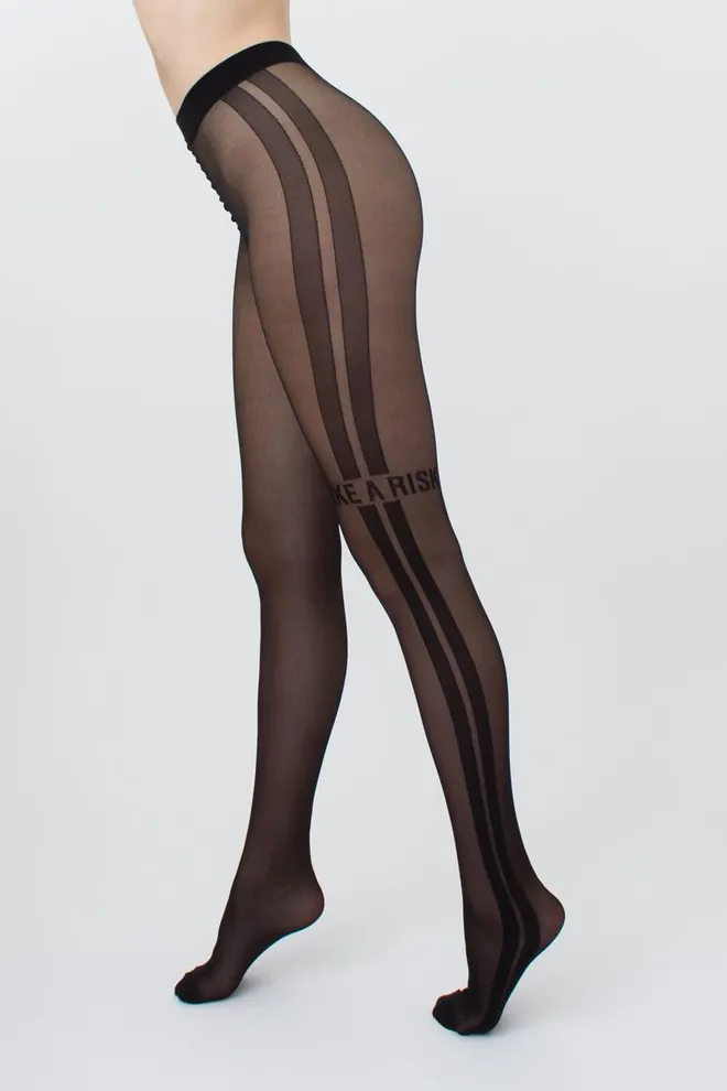 Колготки з написом Fashionista 40 den model 6 Giulia (nero)