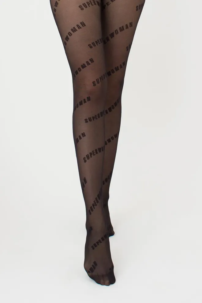 Колготки с надписью Fashionista 40 den model 8 Giulia (nero)