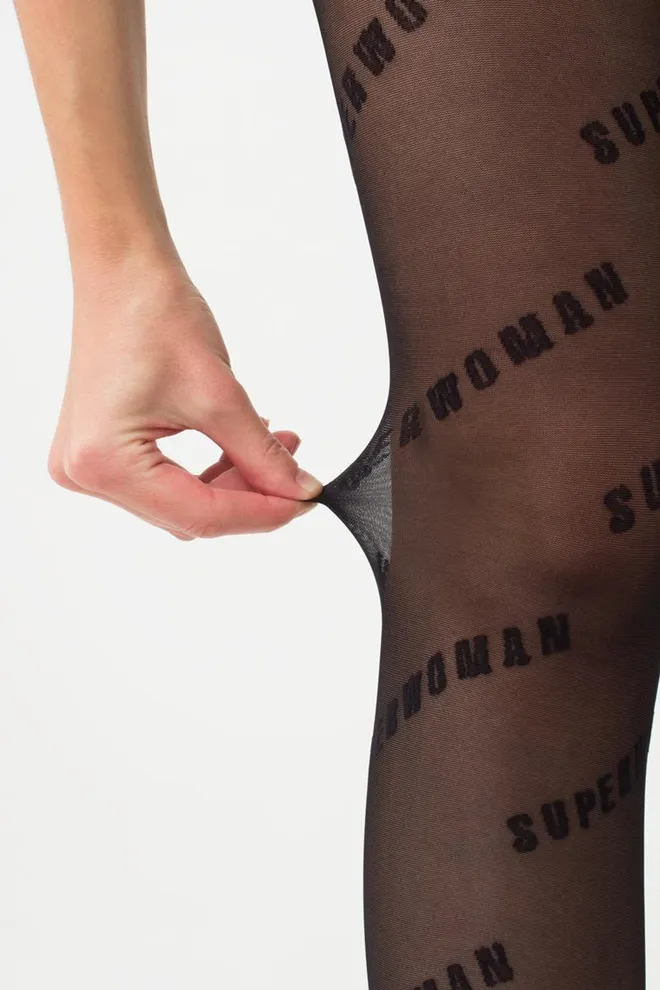 Колготки с надписью Fashionista 40 den model 8 Giulia (nero)