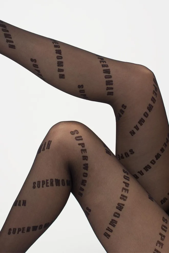 Колготки с надписью Fashionista 40 den model 8 Giulia (nero)