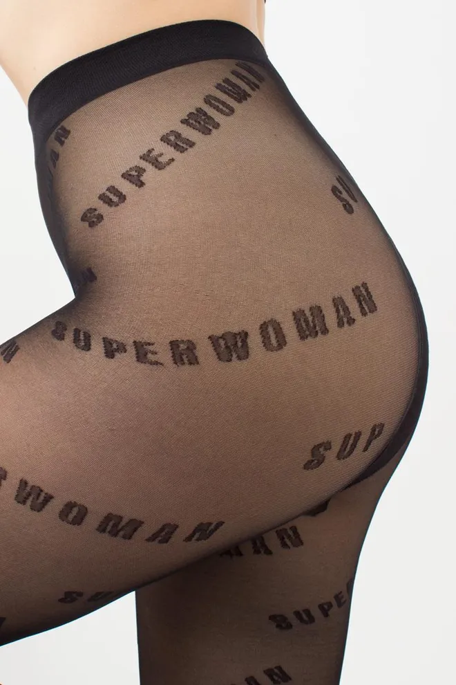 Колготки с надписью Fashionista 40 den model 8 Giulia (nero)