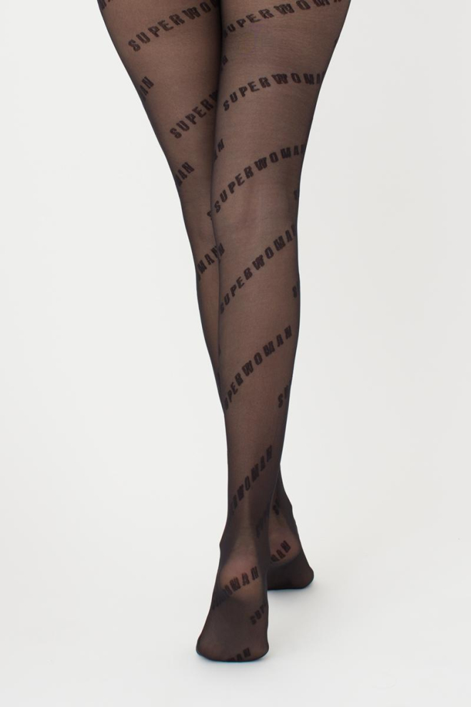 Колготки з написом Fashionista 40 den model 8 Giulia (nero)