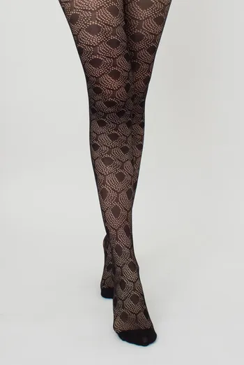 Колготки в сітку з малюнком Fashion net 40 den model 1 Giulia (nero), чорний