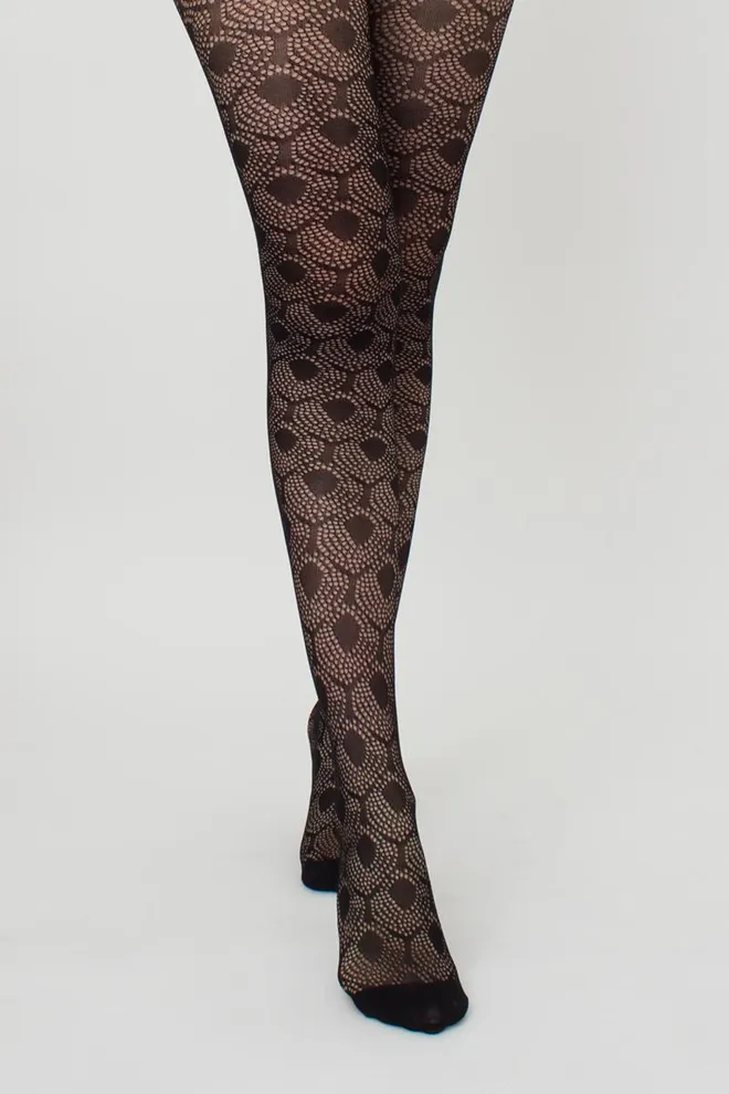 Колготки в сітку з малюнком Fashion net 40 den model 1 Giulia (nero), чорний