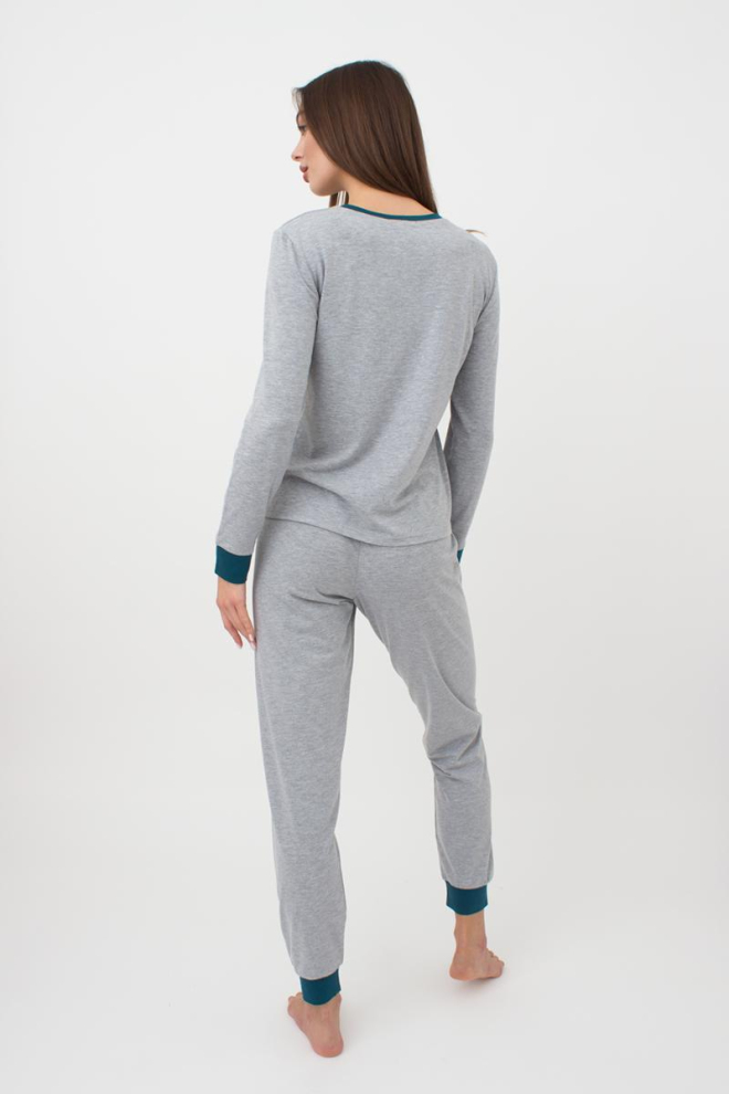 Пижама женская со штанами и рисунком Favorite Time 5316/010 Giulia (light grey melange) Пижама женская со штанами и рисунком Favorite Time 5316/010 Giulia (light grey melange)