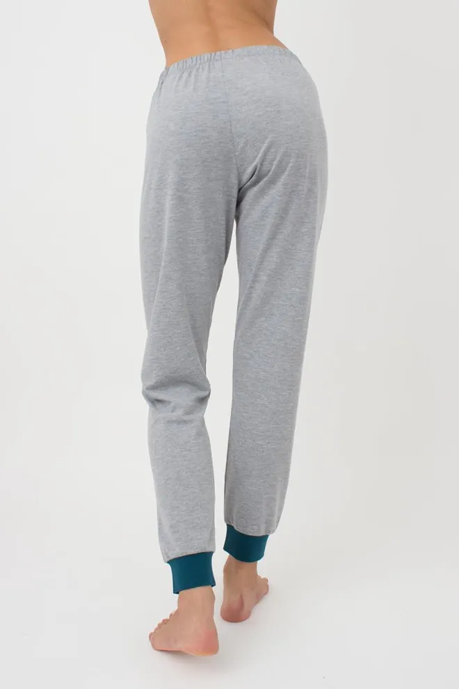 Пижама женская со штанами и рисунком Favorite Time 5316/010 Giulia (light grey melange)