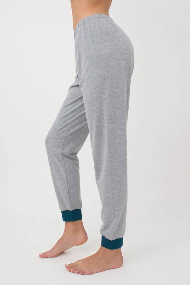 Пижама женская со штанами и рисунком Favorite Time 5316/010 Giulia (light grey melange)