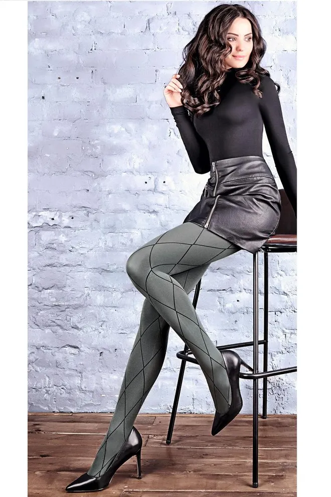 FIESTA 100 model 4 Фантазійні колготки  ТМ GIULIA  (aurora red), червоний