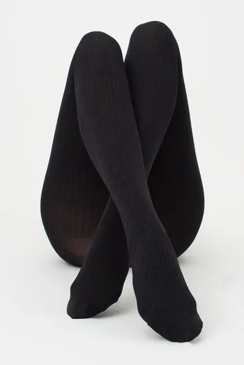 Колготки теплые с геометрическим рисунком Fissure 100 model 1 Giulia (nero) Колготки теплые с геометрическим рисунком Fissure 100 model 1 Giulia (nero)