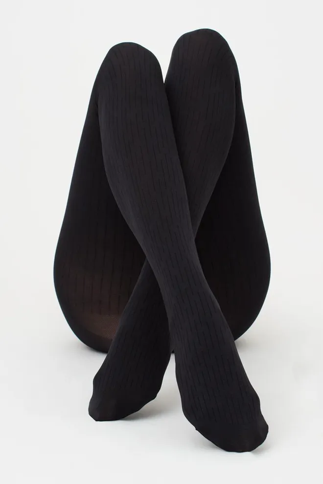 Колготки теплі з геометричним малюнком Fissure 100 model 1 Giulia (nero)