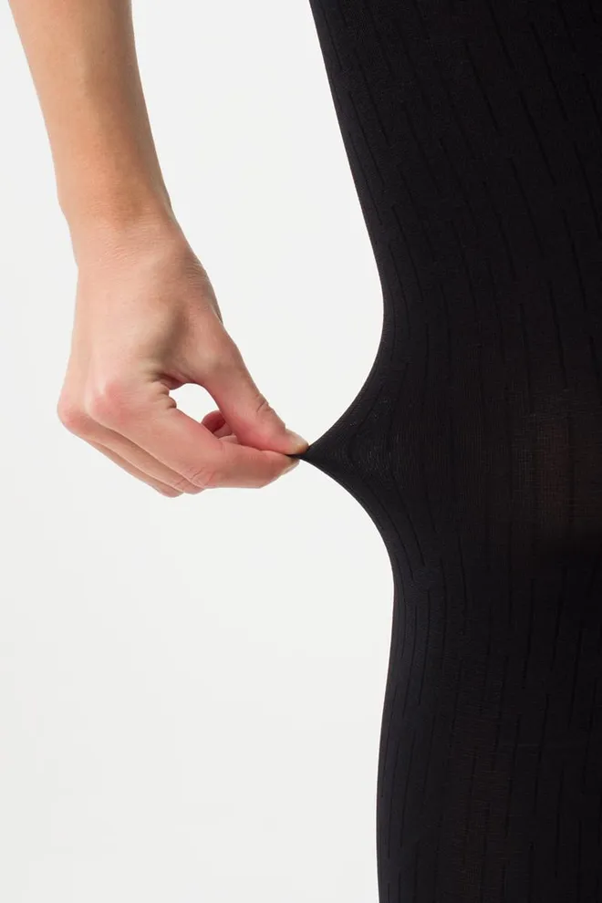 Колготки теплі з геометричним малюнком Fissure 100 model 1 Giulia (nero)