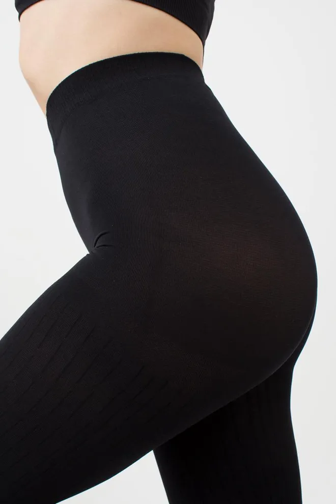 Колготки теплі з геометричним малюнком Fissure 100 model 1 Giulia (nero)