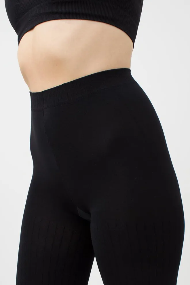 Колготки теплі з геометричним малюнком Fissure 100 model 1 Giulia (nero)