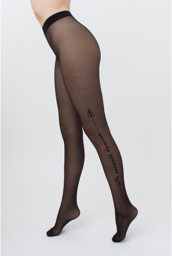 Колготки з написом Flame 40 den model 2 Giulia (nero) Колготки з написом Flame 40 den model 2 Giulia (nero)