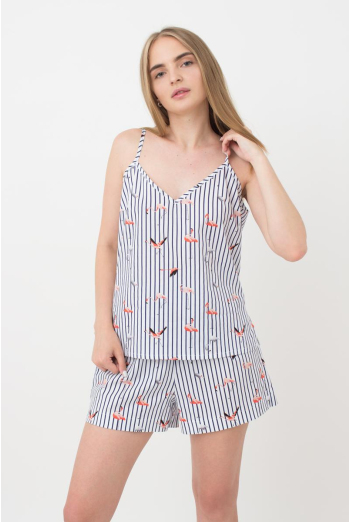 Жіноча бавовняна майка Flamingo 3812/010 Giulia (dark blue stripe)