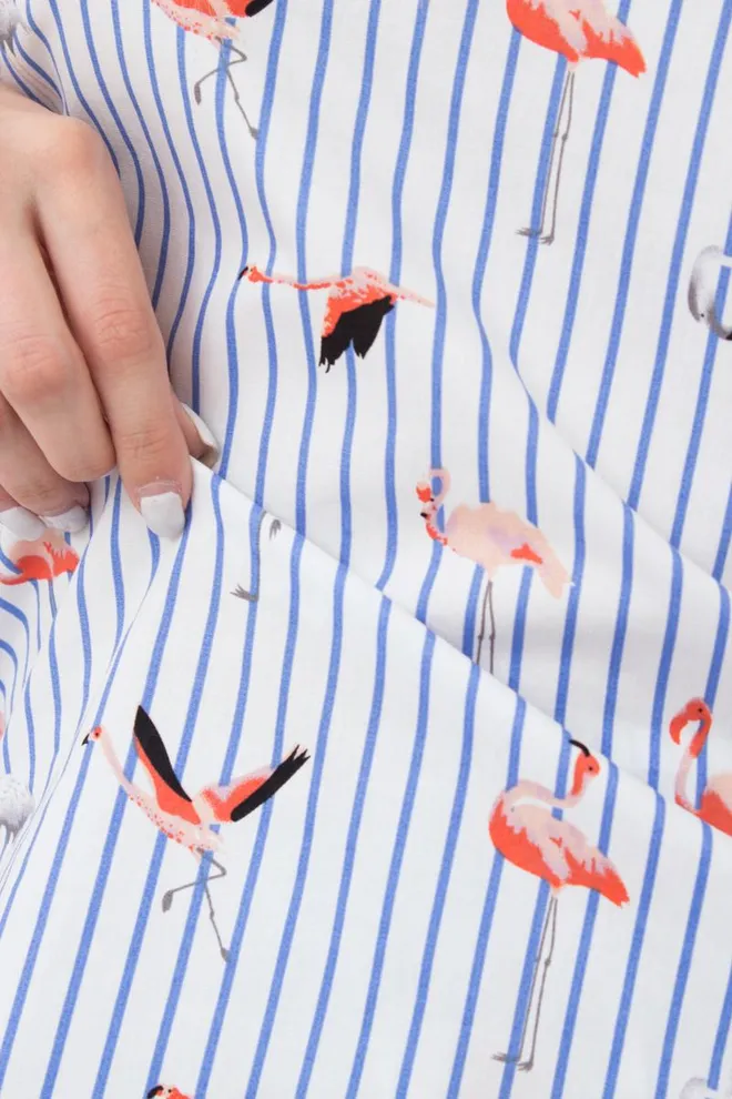 Женская хлопковая майка Flamingo 3812/010 Giulia (blue stripe)