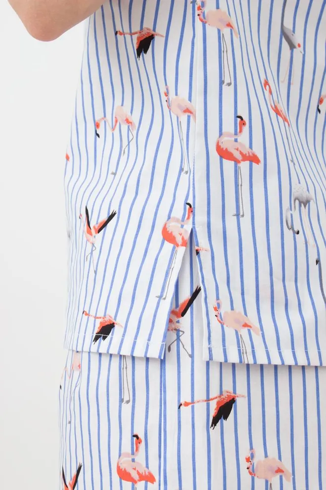 Женская хлопковая майка Flamingo 3812/010 Giulia (blue stripe)