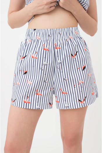 Женские хлопковые шортики FLAMINGO 4212/010 Giulia (dark blue stripe), синий Женские хлопковые шортики FLAMINGO 4212/010 Giulia (dark blue stripe), синий