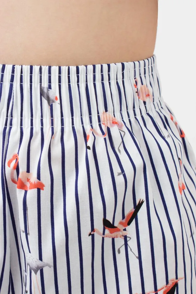 Женские хлопковые шортики FLAMINGO 4212/010 Giulia (dark blue stripe), синий