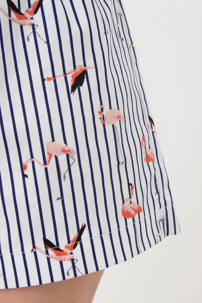 Женские хлопковые шортики FLAMINGO 4212/010 Giulia (dark blue stripe), синий