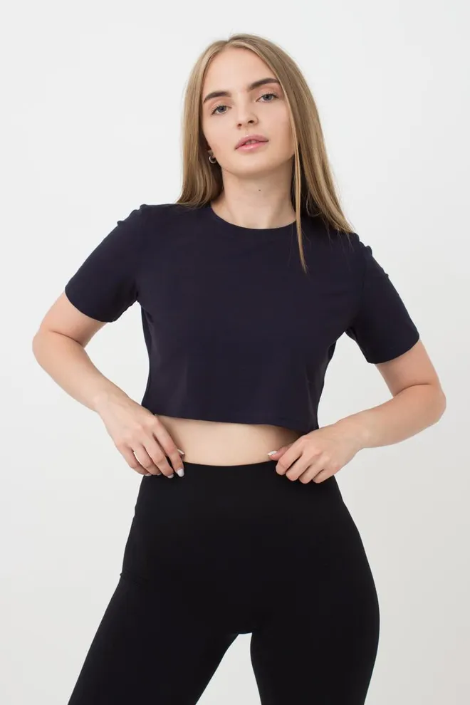 Женский топ с коротким рукавом Flamingo 4807/030 Giulia (dark blue)