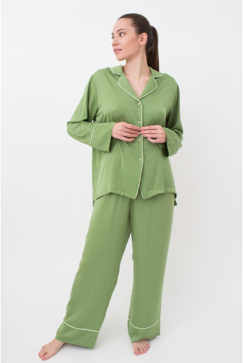 Піжама жіноча вільна сорочка та штани Florence 5507/050 Giulia (green)
