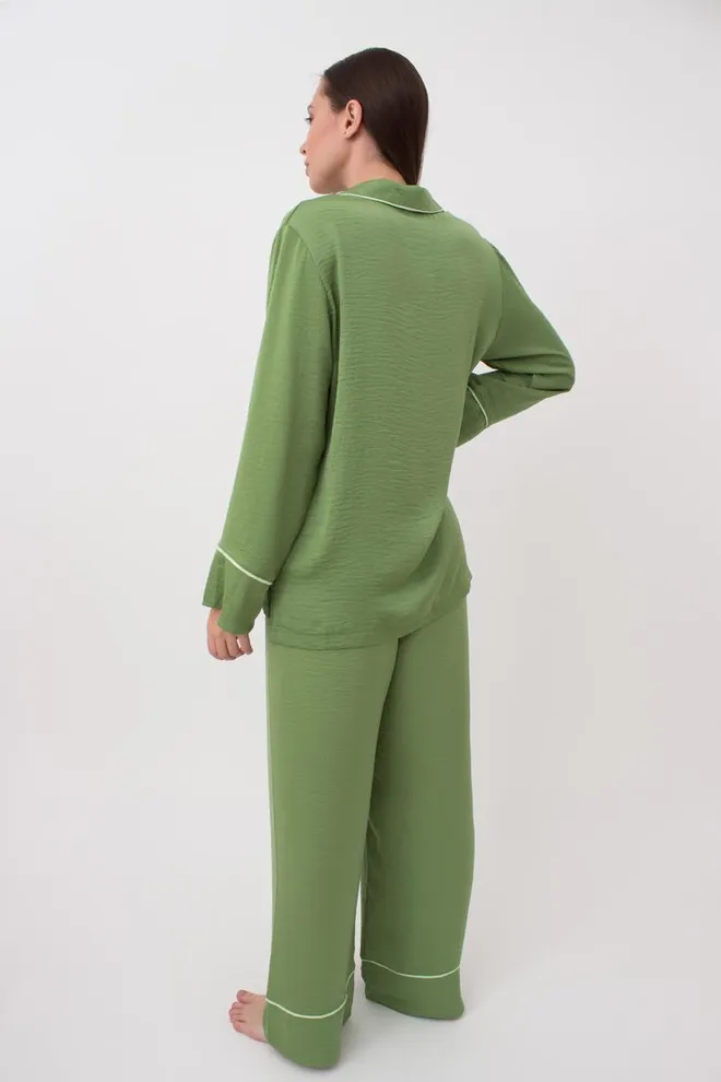 Пижама женская свободная рубашка и штаны Florence 5507/050 Giulia (green)