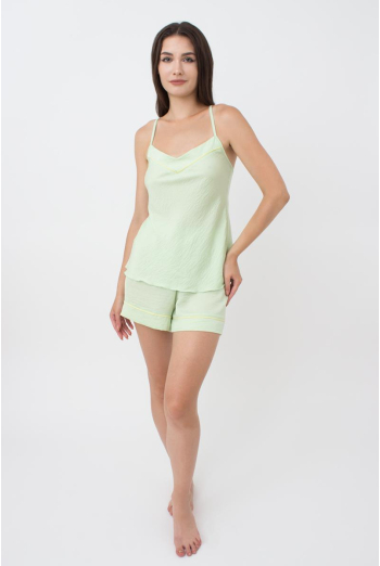 Піжама жіноча шортики та майка з кантом FLORENCE 6033/050 Giulia (pistachio), зелений