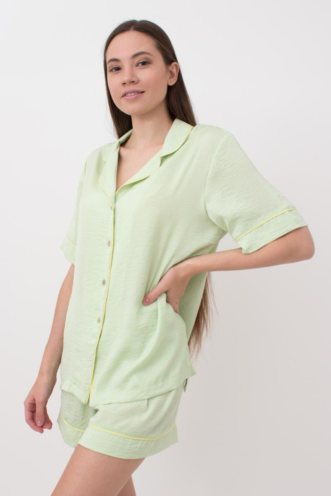 Піжама жіноча вільна сорочка та шортики Florence 6404/050 Giulia (pistachio)