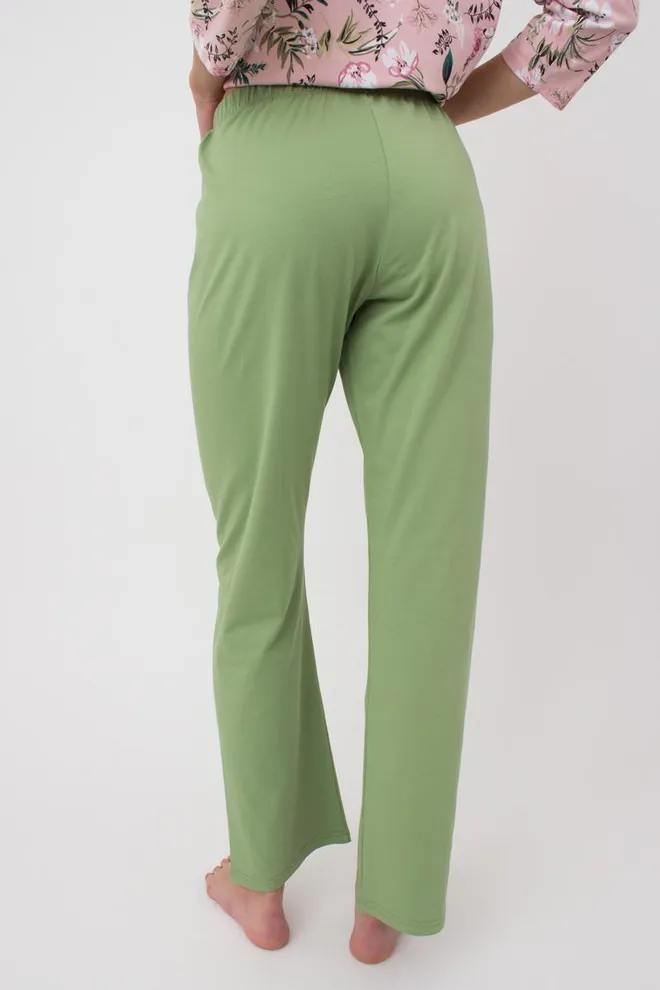 Пижама женская со штанами Flow&Frog 5206/010 Giulia (flower/green)