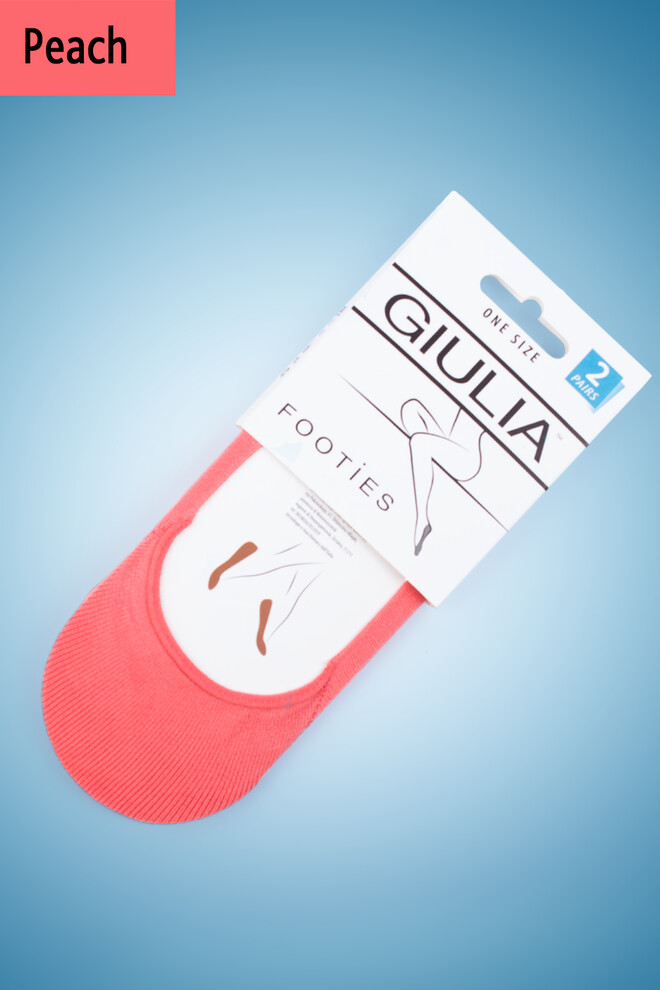 Шкарпетки слідки жіночі Footies-03 Giulia 2 пари (peach)