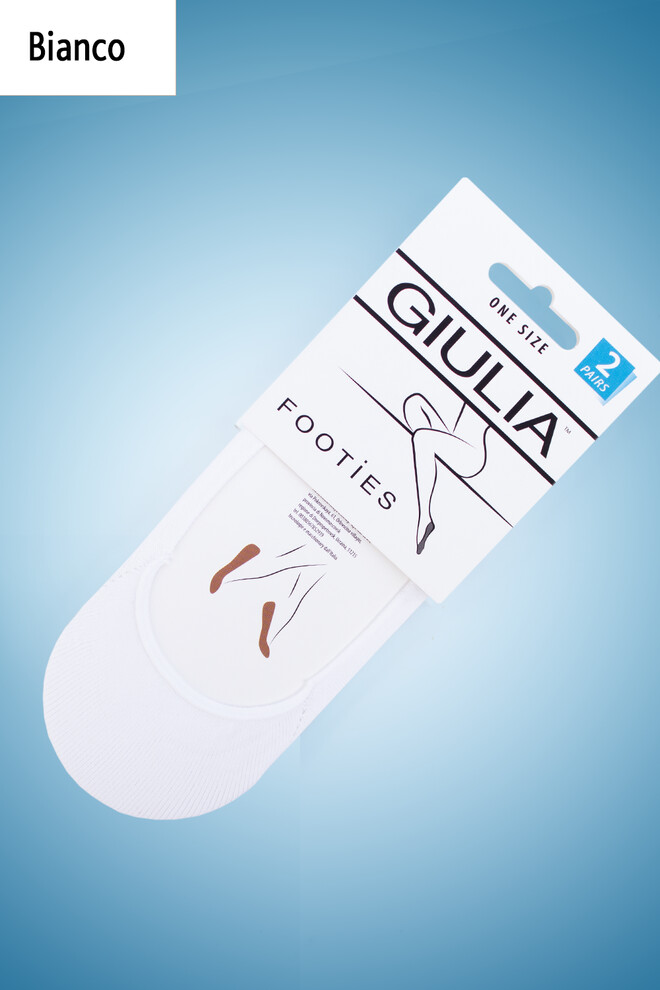 Шкарпетки слідки жіночі Footies-03 Giulia 2 пари (bianco)