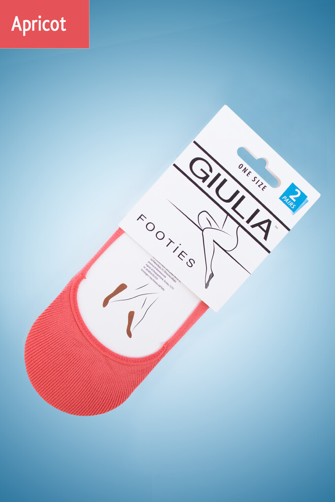 Шкарпетки слідки жіночі Footies-03 Giulia 2 пари (apricot)
