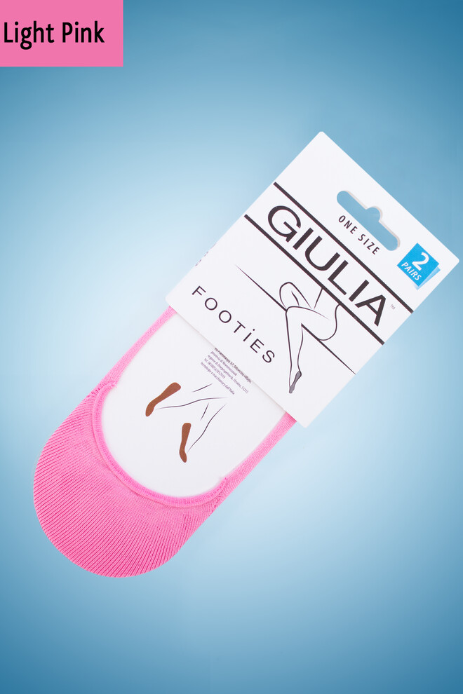 Шкарпетки слідки жіночі Footies-03 Giulia 2 пари (light pink)