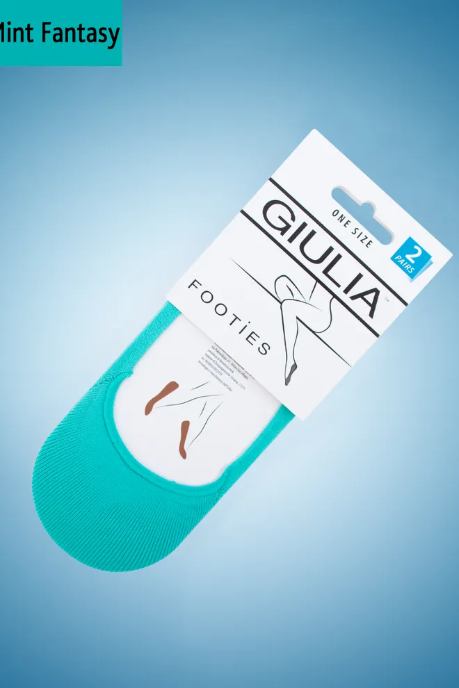 Шкарпетки слідки жіночі Footies-03 Giulia 2 пари (mint fantasy)