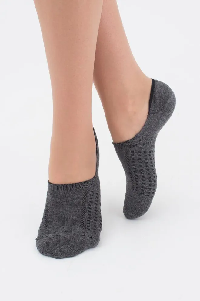 Шкарпетки слідки жіночі Footies-wft 01 Giulia (dark grey melange)