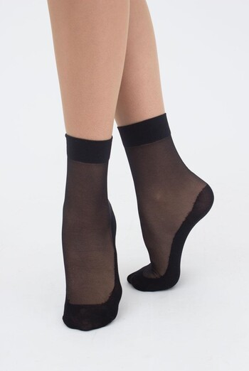 Капроновые носки с хлопковыми следками Footies style socks 20 Giulia (nero)