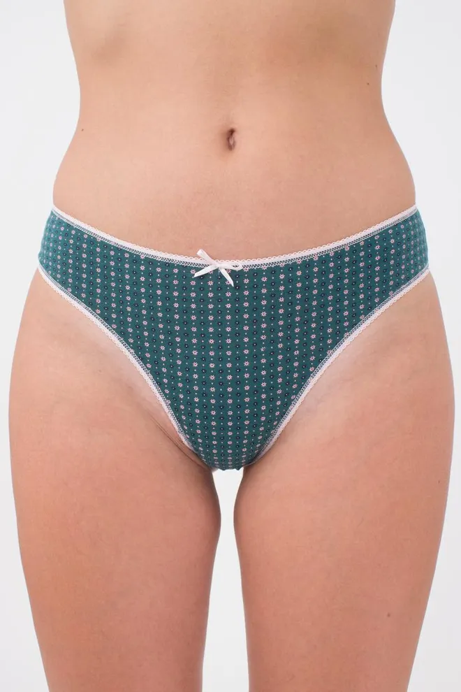 Женские трусы бразилиана Fleurs 2205/60 Giulia (green flowers)