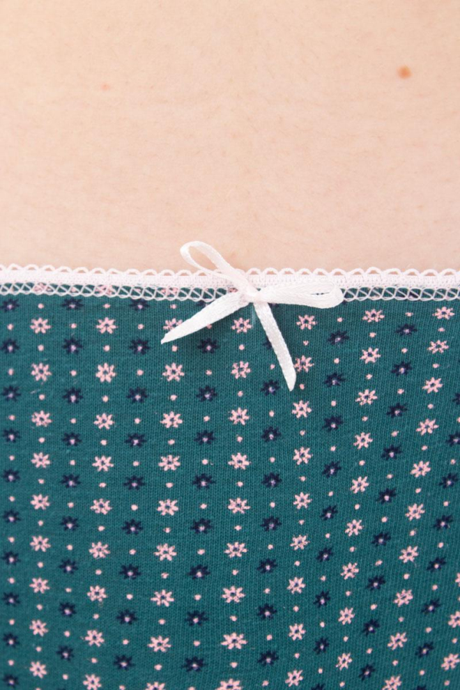 Жіночі труси сліпи Fleurs 2301/60 Giulia (green flowers)