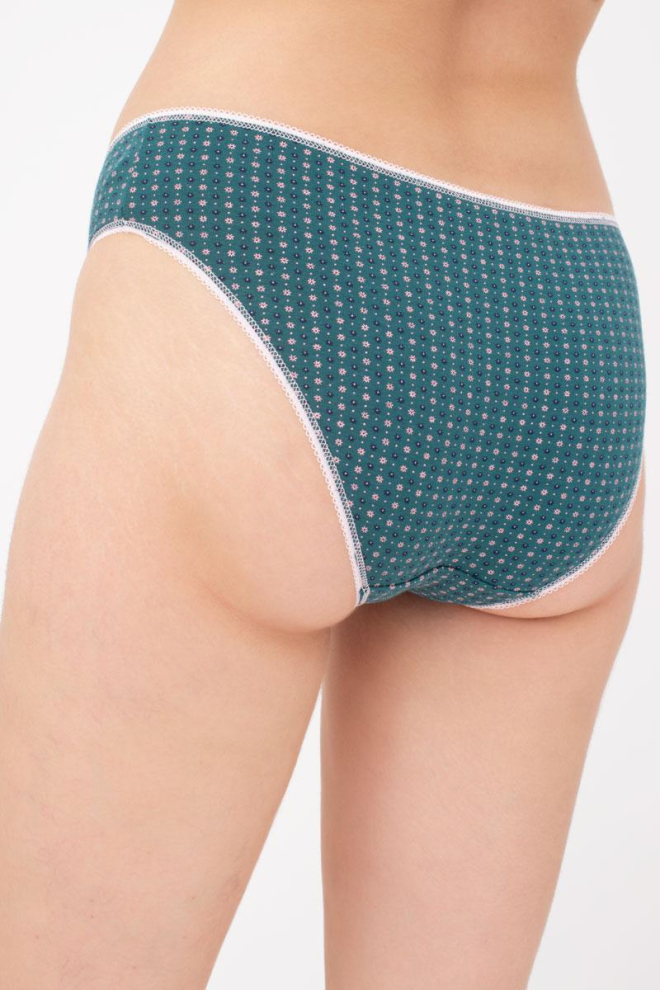Жіночі труси сліпи Fleurs 2301/60 Giulia (green flowers)