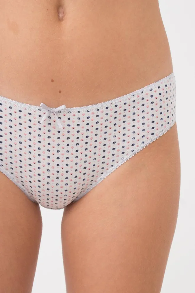 Женские трусы слипы Fleurs 2301/60 Giulia (white flowers)
