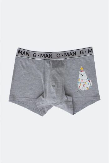Чоловічі труси боксери G-man print 20401/60 Giulia (black/animal)