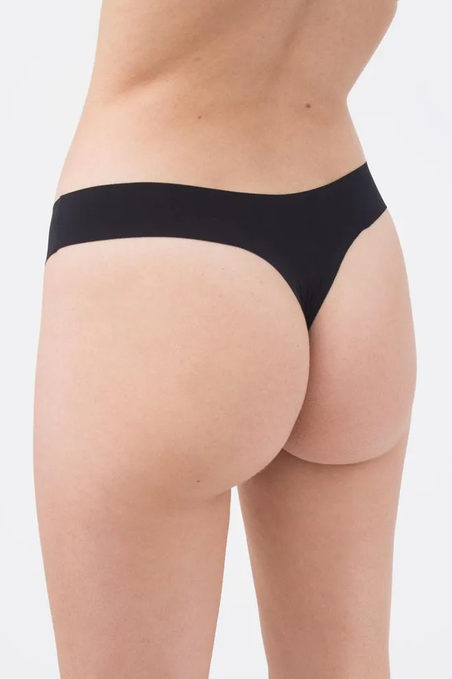 Жіночі труси стринги безшовні L5132br-m Giulia (чорний)