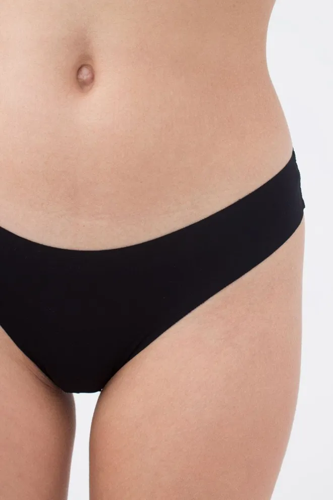 Жіночі труси стринги безшовні L5132br-m Giulia (чорний)