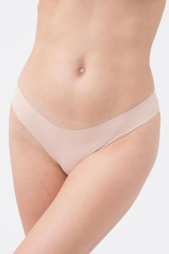 Женские трусы стринги бесшовные L5132br-m Giulia (бежевый)