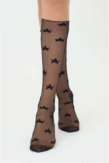 Гольфи прозорі з зірками Gm 003 Gambaletto Giulia (nero) Гольфи прозорі з зірками Gm 003 Gambaletto Giulia (nero)